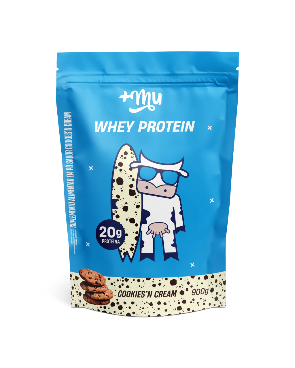 +Mu Whey Concentrado Refil | Cookies'n Cream (900g)